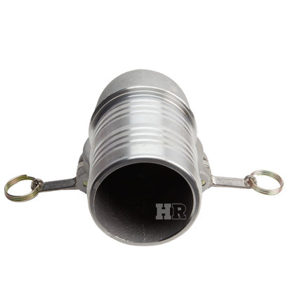 Aluminum 6" Female Camlock x Hose Shank 90 Degree Elbow (USA)