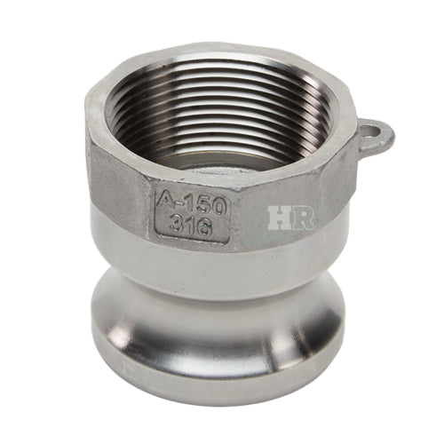 Stainless Steel 1 1/2" Male Camlock x 1 1/2" Female NPT (USA)