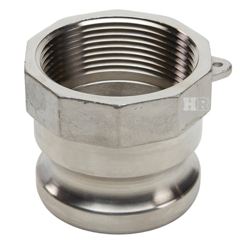 Stainless Steel 2 1/2" Male Camlock x 2 1/2" Female NPT