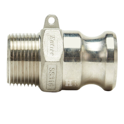 Stainless Steel 1" Camlock Male x 1" NPT Male