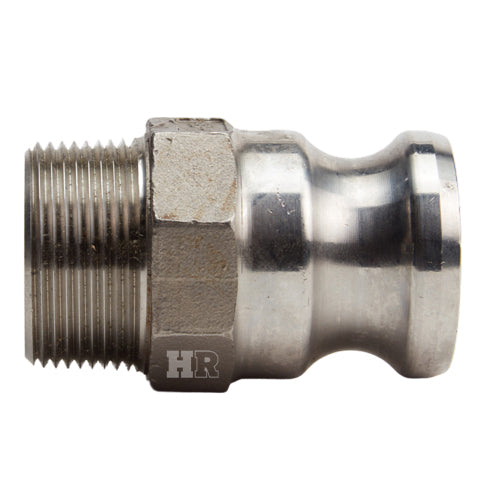 Stainless Steel 1 1/4" Camlock Male x 1 1/4" NPT Male (USA)