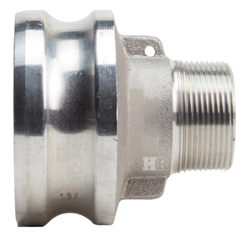 Stainless Steel 3" Camlock Male x 1 1/2" NPT Male (USA)