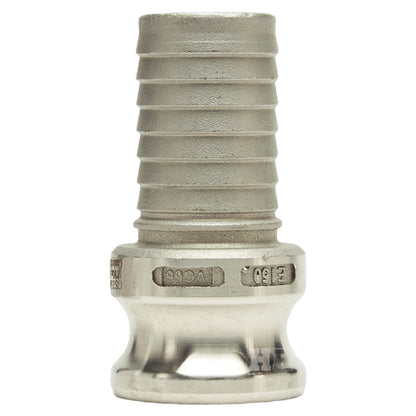 Stainless Steel 1 1/2" Male Camlock to Hose Shank