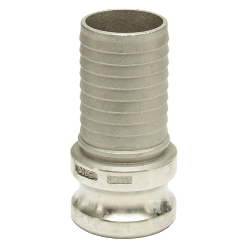 Stainless Steel 2" Male Camlock to Hose Shank