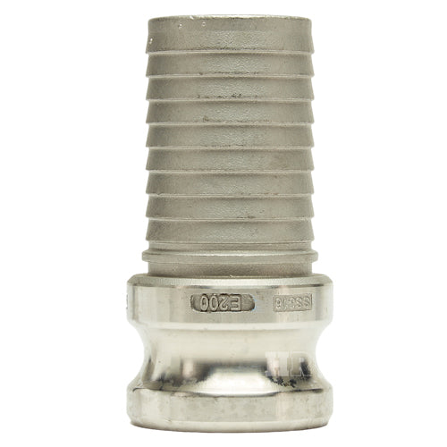 Stainless Steel 2" Male Camlock to Hose Shank