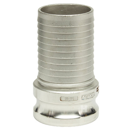 Stainless Steel 3" Camlock Male to Hose Shank