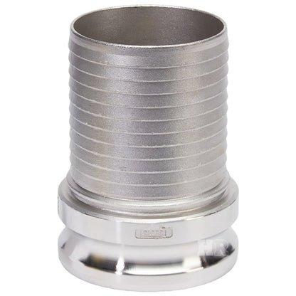 Stainless Steel 4" Camlock Male to Hose Shank