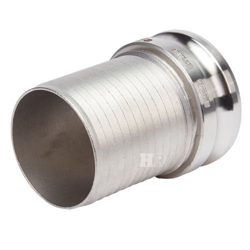 Stainless Steel 4" Camlock Male to Hose Shank