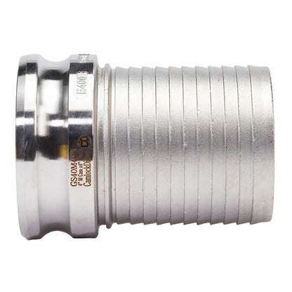 Stainless Steel 4" Camlock Male to Hose Shank