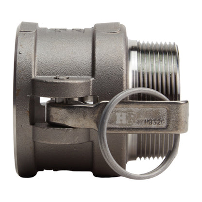 Stainless Steel 2" Female Camlock x 1 1/2" Male NPT (USA)