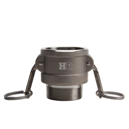 Stainless Steel 2" Female Camlock x 1 1/2" Male NPT (USA)