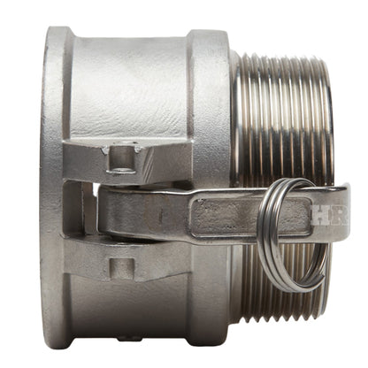 Stainless Steel 3" Female Camlock x 2" Male NPT (USA)