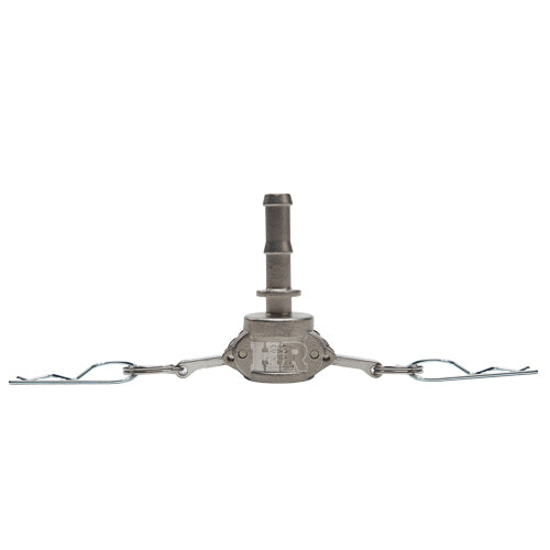 Stainless Steel 1/2" Female Camlock to Hose Shank (USA)