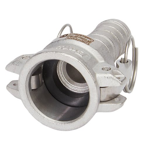 Stainless Steel 3/4" Female Camlock to Hose Shank