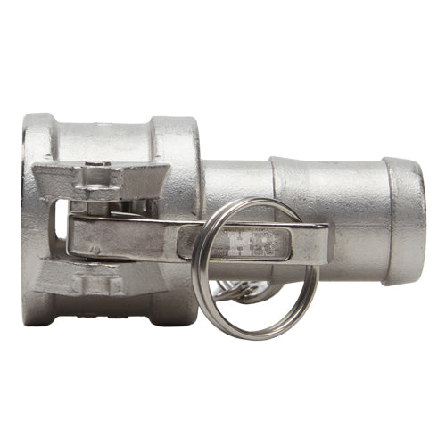 Stainless Steel 1 1/4" Female Camlock to Hose Shank (USA)