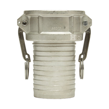 Stainless Steel 3" Female Camlock to Hose Shank