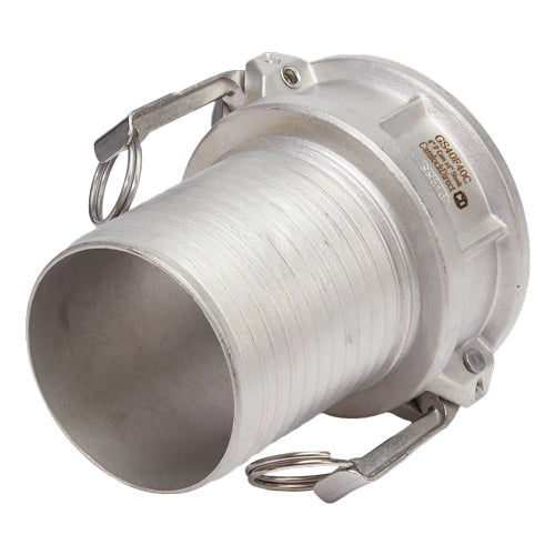 Stainless Steel 4" Female Camlock to Hose Shank