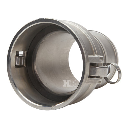 Stainless Steel 4" Female Camlock to Hose Shank (USA)