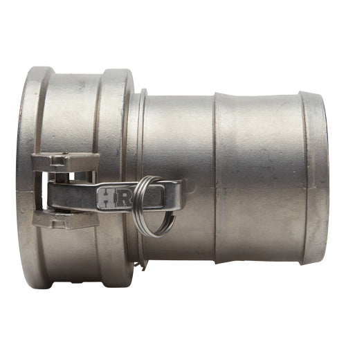 Stainless Steel 4" Female Camlock to Hose Shank (USA)