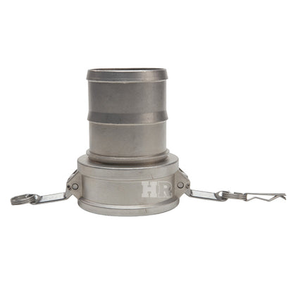 Stainless Steel 4" Female Camlock to Hose Shank (USA)