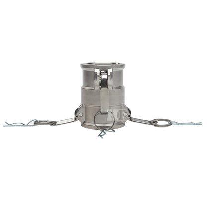 Stainless Steel 1 1/2" Female Camlock x 1 1/2" Female Camlock (USA)