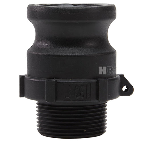 Plastic 1 1/2" Male Camlock x 1 1/4" Male NPT