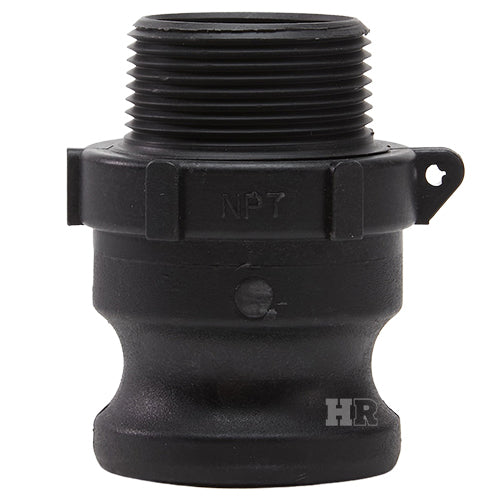 Plastic 1 1/2" Male Camlock x 1 1/4" Male NPT