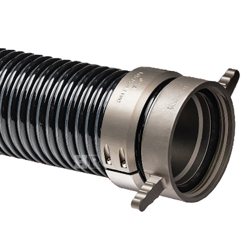 Twin Pack Black / Clear 5" x 10' Long Handle Hard Suction Hose (NH)