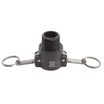 Plastic 1 1/4" Female Camlock x 1 1/4" Male NPT (USA)