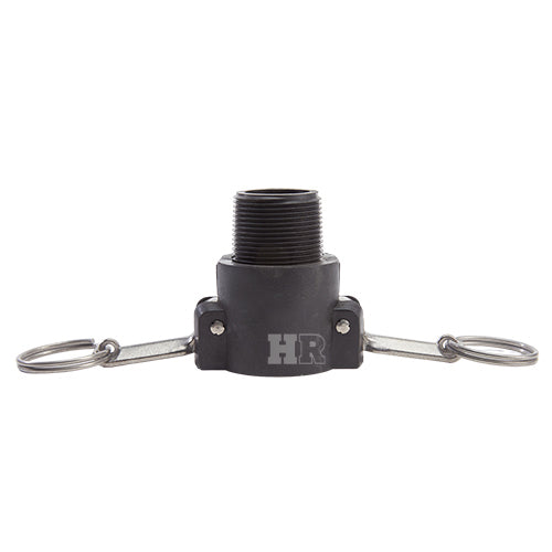 Plastic 1 1/4" Female Camlock x 1 1/4" Male NPT (USA)