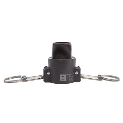 Plastic 1 1/4" Female Camlock x 1 1/4" Male NPT (USA)