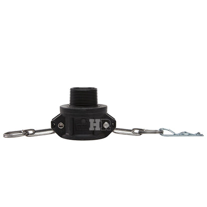 Plastic 1 1/2" Female Camlock x 1 1/4" Male NPT