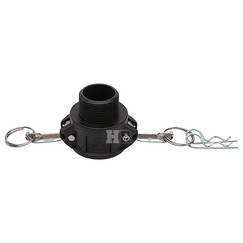 Plastic 1 1/2" Female Camlock x 1 1/2" Male NPT