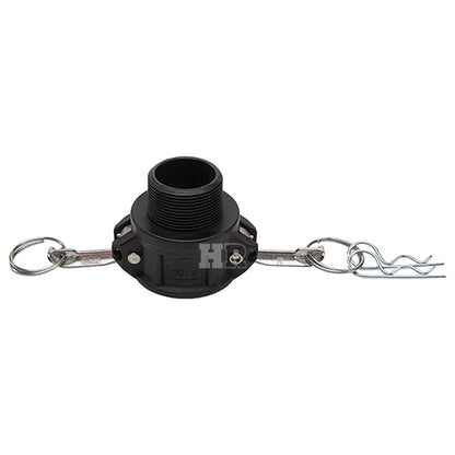 Plastic 1 1/2" Female Camlock x 1 1/2" Male NPT