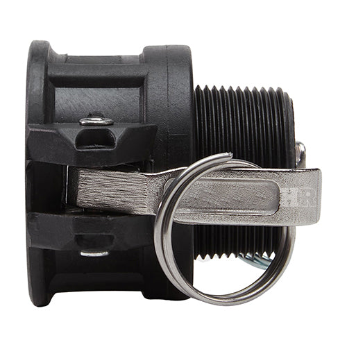 Plastic 1 1/2" Female Camlock x 1 1/2" Male NPT