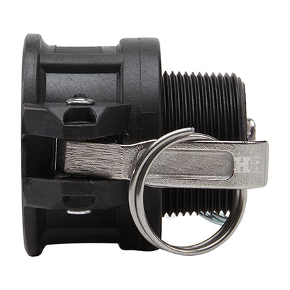 Plastic 1 1/2" Female Camlock x 1 1/2" Male NPT