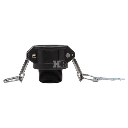 Plastic 1 1/2" Female Camlock x 1 1/2" Male NPT