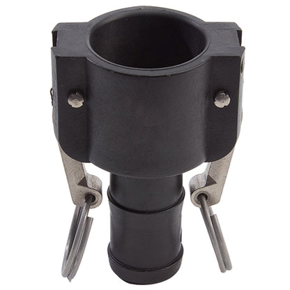 Plastic 1 1/4" Female Camlock to Hose Shank (USA)