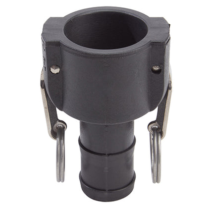 Plastic 1 1/2" Female Camlock to Hose Shank (USA)