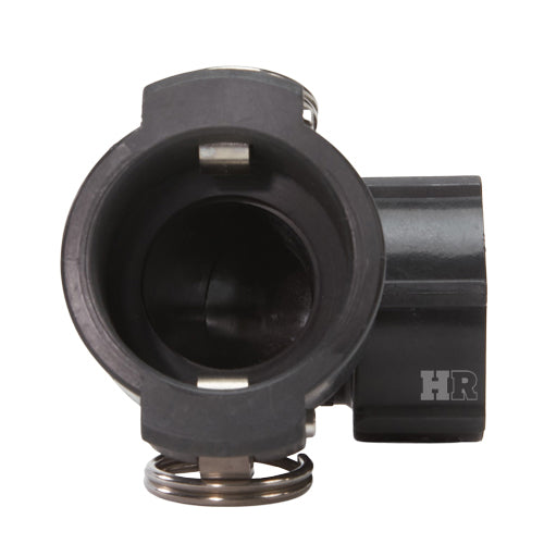 Plastic 1 1/2" Female Camlock x 1 1/2" Female NPT 90 Degree Elbow