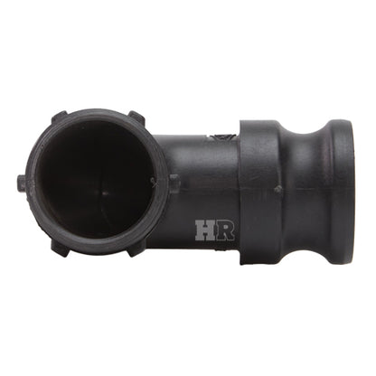 Plastic 1 1/2" Male Camlock x 1 1/2" Male NPT 90 Degree Elbow