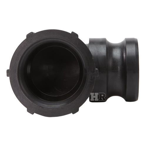 Plastic 2" Male Camlock x 2" Female NPT 90 Degree Elbow