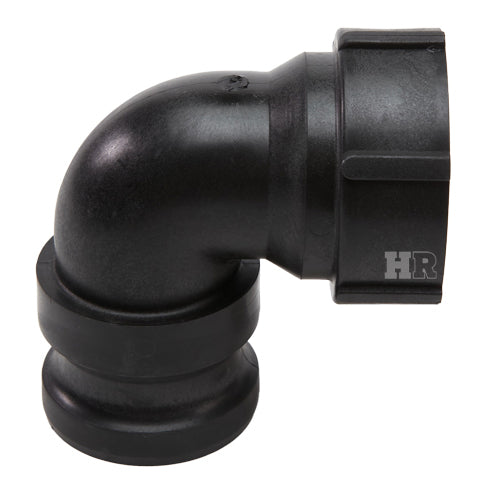 Plastic 2" Male Camlock x 2" Female NPT 90 Degree Elbow