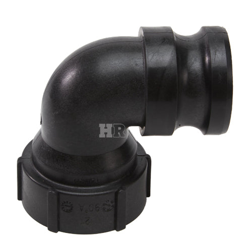 Plastic 2" Male Camlock x 2" Female NPT 90 Degree Elbow