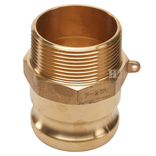 Brass 2 1/2" Male Camlock x 2 1/2" Male NPT