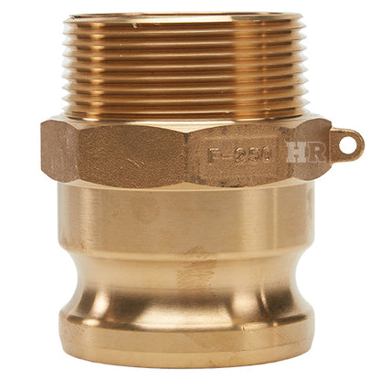 Brass 2 1/2" Male Camlock x 2 1/2" Male NPT (USA)