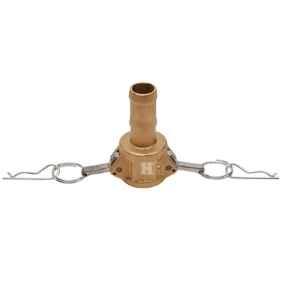 Brass 1 1/4" Female Camlock to Hose Shank