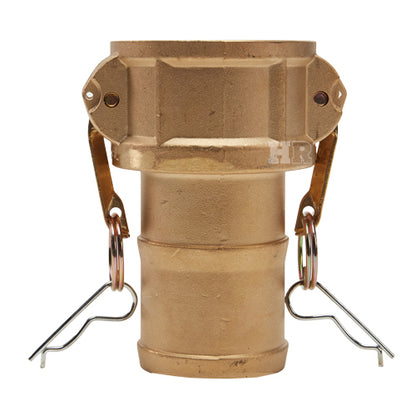 Brass 2" Female Camlock to Hose Shank