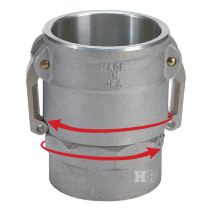 Aluminum 2" Swivel Female Camlock x 2" Female NPT (USA)