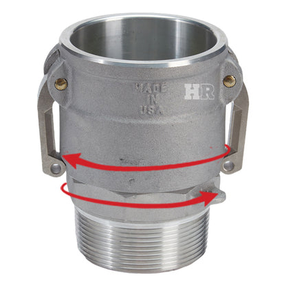 Aluminum 3" Swivel Female Camlock x 3" Male NPT (USA)